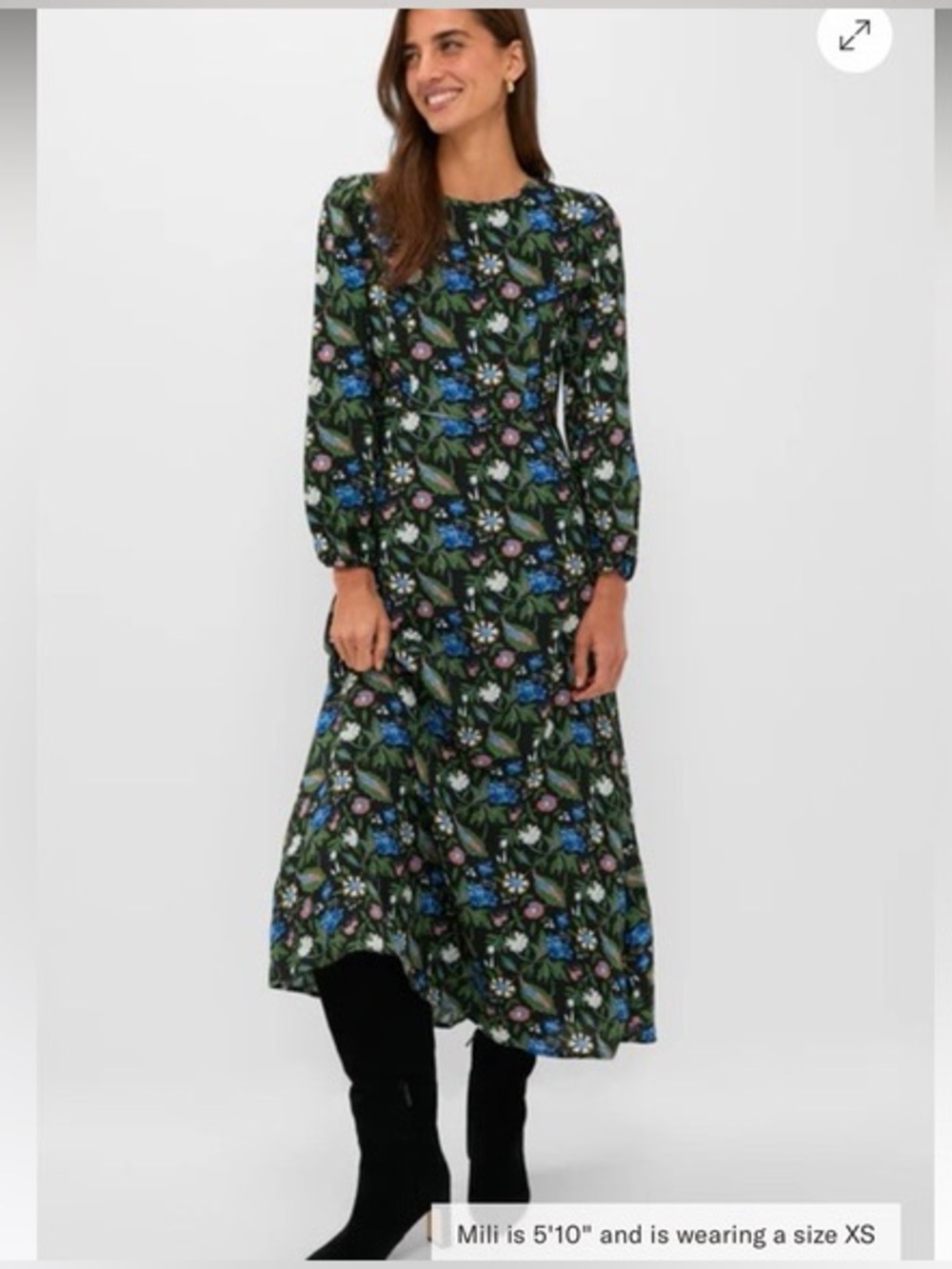 Tuckernuck Hyacinth House NWT Floral Sophia Maxi Dress Size Large Boho Preppy